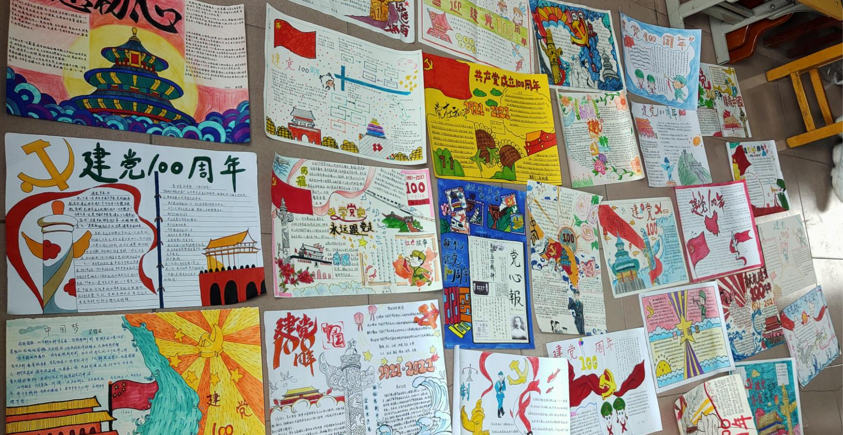 经贸管理系开展关于“建党100周年”的手抄报比赛活动